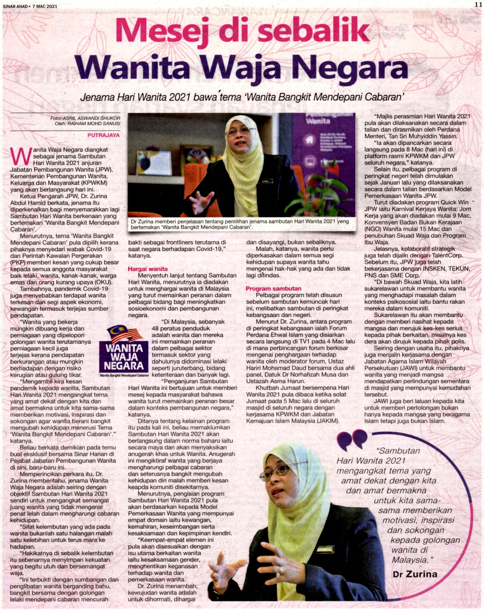 Mesej Di Sebalik Wanita Waja Negara