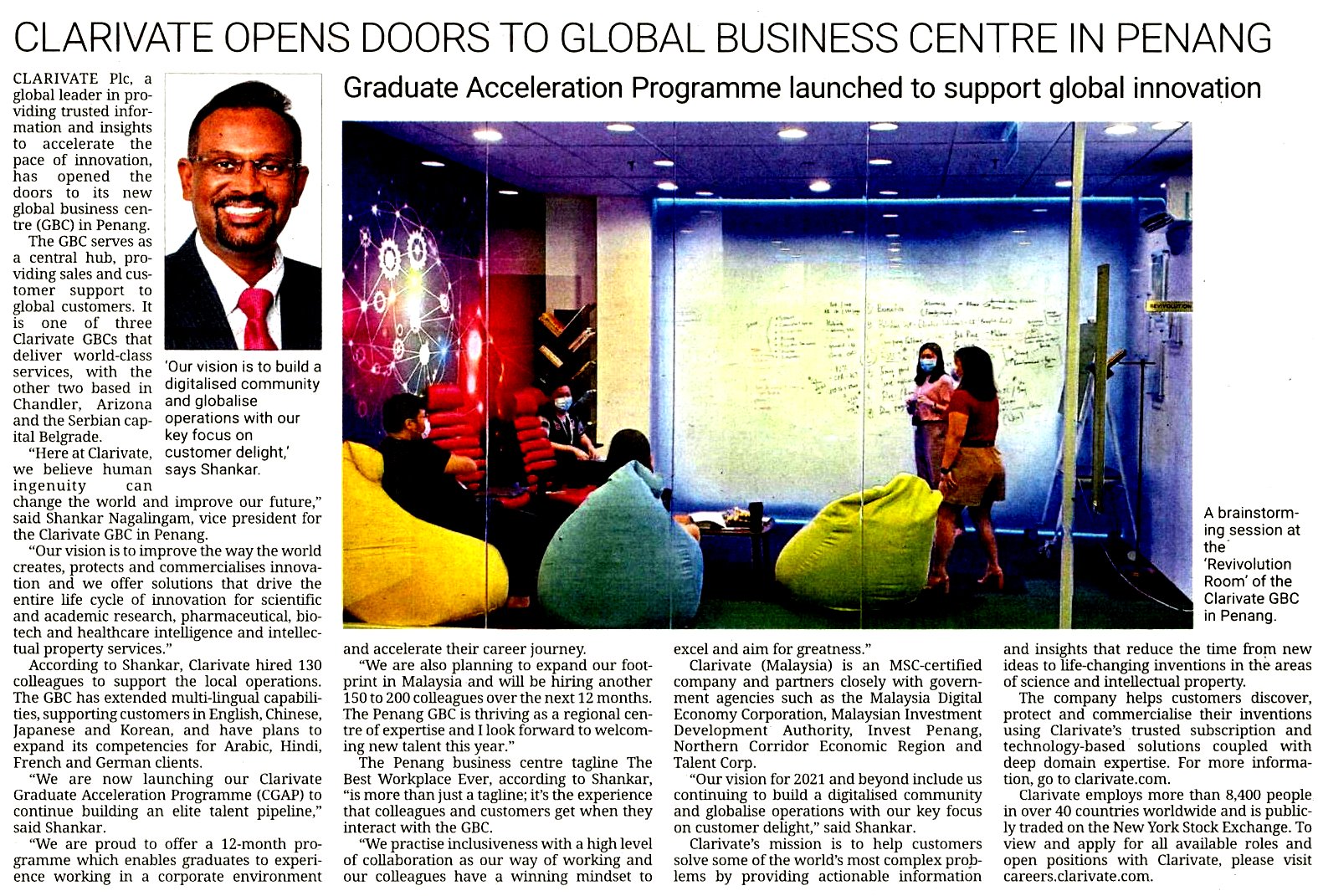 Clarivate Opens Doors To Global Business Centre In Penang