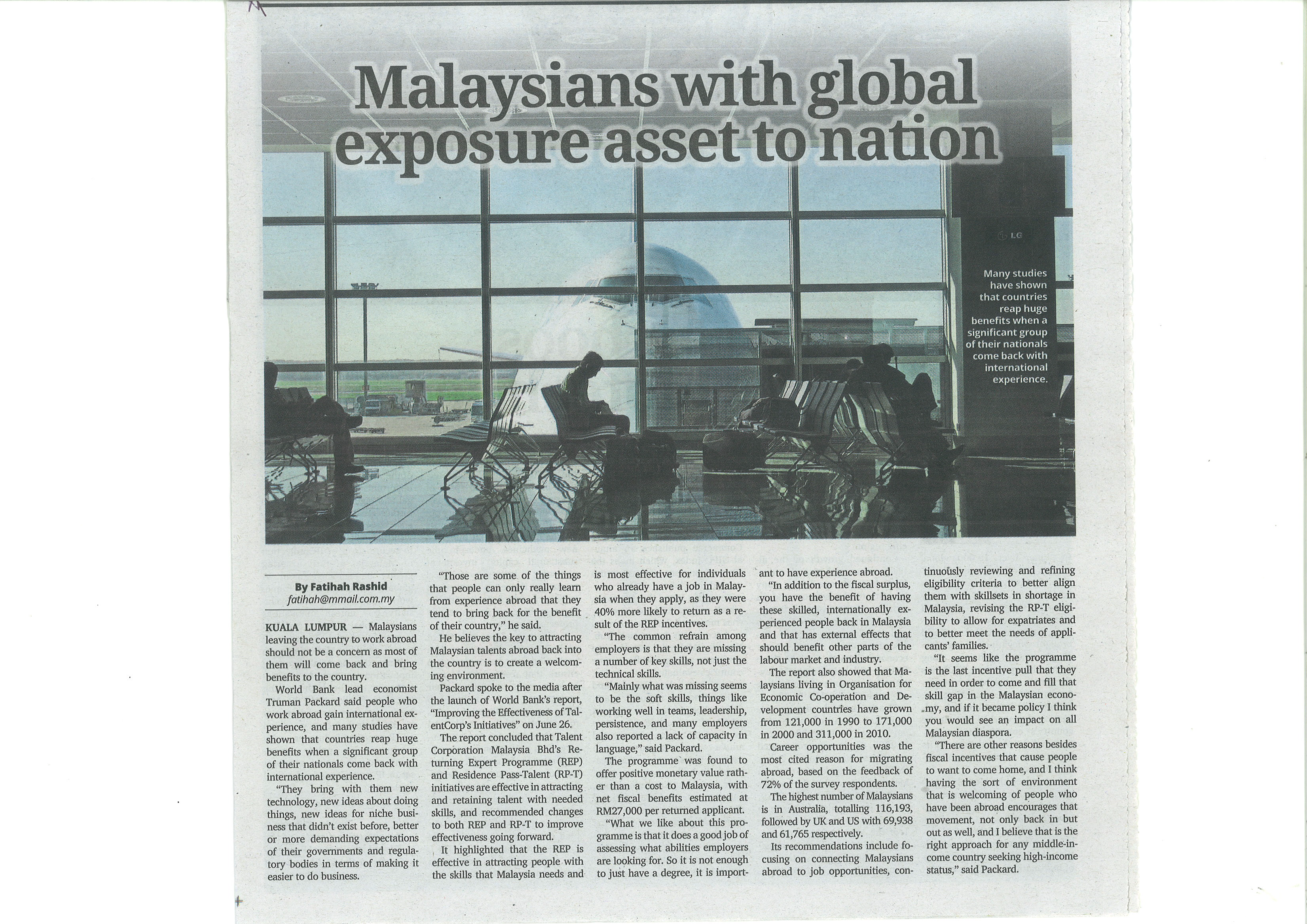 Malaysians With Global Exposure Asset To Nation