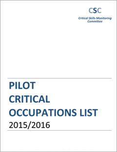 Pilot Critical Occupations List (2015/2016)