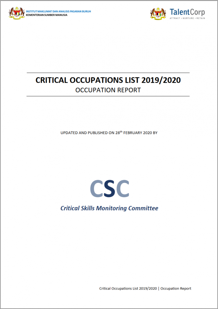 Critical Occupations List (2019/2020)