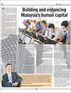 Borneo Post (BIZHIVE Weekly) January 2016: Building and Enhancing Malaysia’s Human Capital