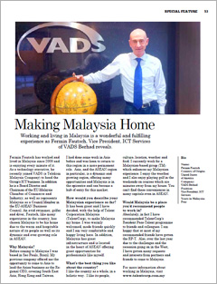 Going Places - August 2013: Fermin Fautsch, VADS Berhad