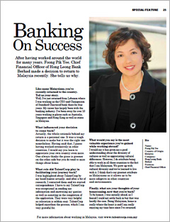 Going Places - November 2013: Foong Pik Yee, Hong Leong Bank Berhad