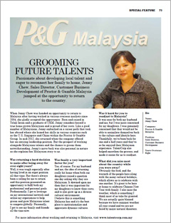 Going Places - February 2014: Jenny Chew, P&G Malaysia